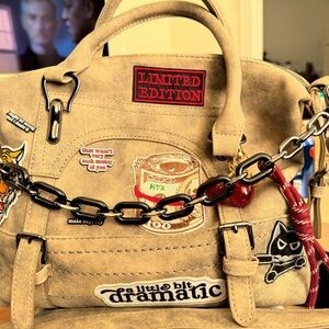 Limited Edition Tan Handbag with Patches